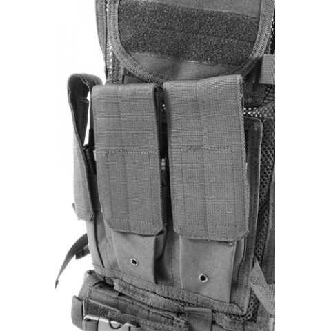 NcStar Military Cross Draw Tactical Vest w/ Integrated Holster