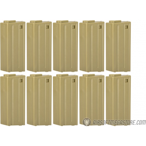 ARES 10 Pack 20 Round Low Capacity Airsoft M4/M16 Magazines - DARK EARTH