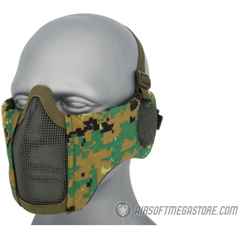 WoSport Tactical Elite Face and Ear Protective Mask - WOODLAND DIGITAL
