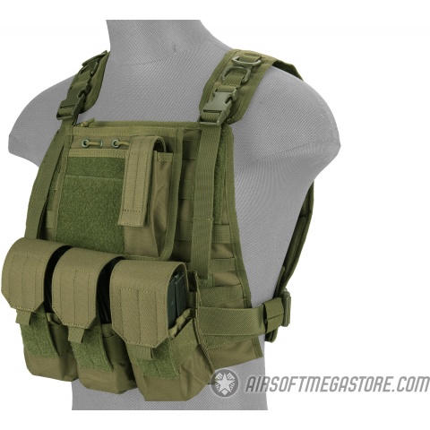 Lancer Tactical Nylon MOLLE Tactical Vest (OD Green)