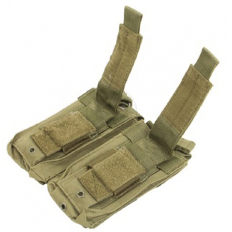 NcSTAR MOLLE Double Rifle Pistol Magazine Pouches - OD