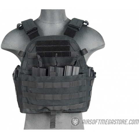 Lancer Tactical 1000D Nylon Modular Airsoft MOLLE Tactical Vest (Black)