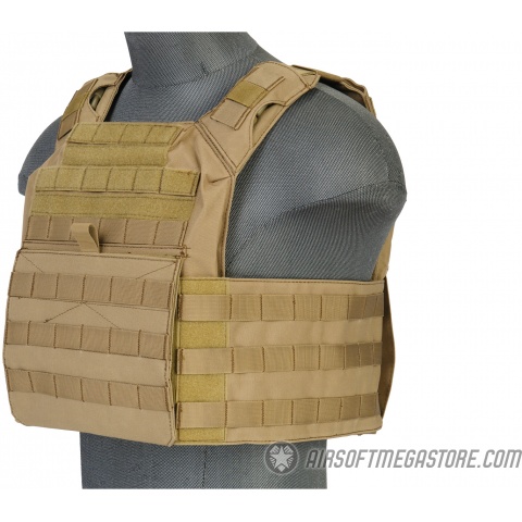 Lancer Tactical 1000D Nylon S.A.P.C. Airsoft Tactical Vest (Tan)