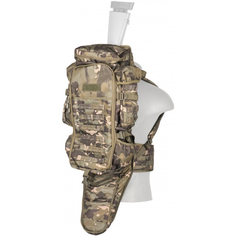 Lancer Tactical 1000D Nylon Heavy Arms Rifle Carry Backpack - CAMO TROPIC