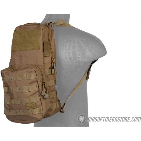 Lancer Tactical 1000D Nylon Airsoft Molle Hydration Backpack (Color: Khaki)