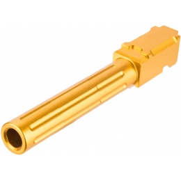 Aluminum Fluted Airsoft Outer Barrel for TM G17 Series - GOLD