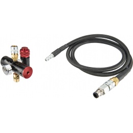 Redline Airsoft SFR (Super Fast Refresh) Air Regulator and Line for HPA Engine - BLACK / RED