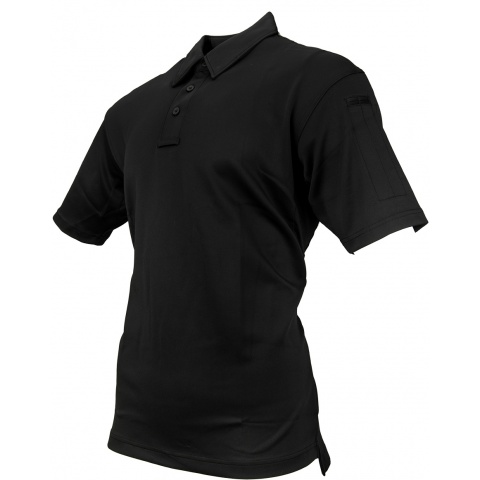Propper Men's I.C.E. Performance Short Sleeve Polo (LARGE) - BLACK