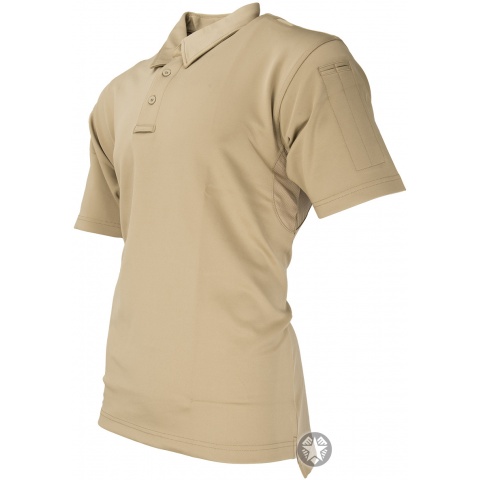 Propper Men's I.C.E. Performance Short Sleeve Polo (SMALL) - SILVER TAN