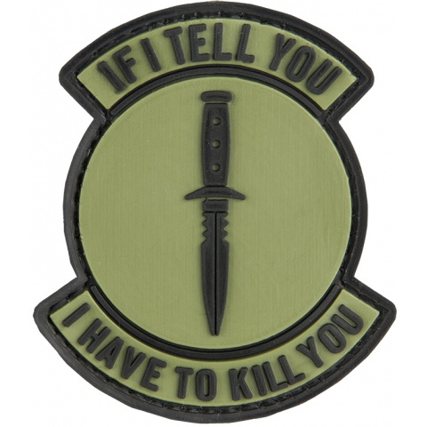 G-Force If I Tell You I have To Kill You PVC Patch