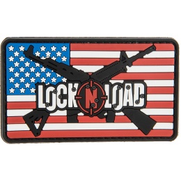 G-Force Lock N Load American Flag and Rifle PVC Morale Patch