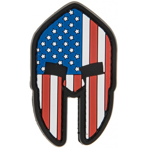 G-Force American Spartan PVC Morale Patch - RED/WHITE/BLUE