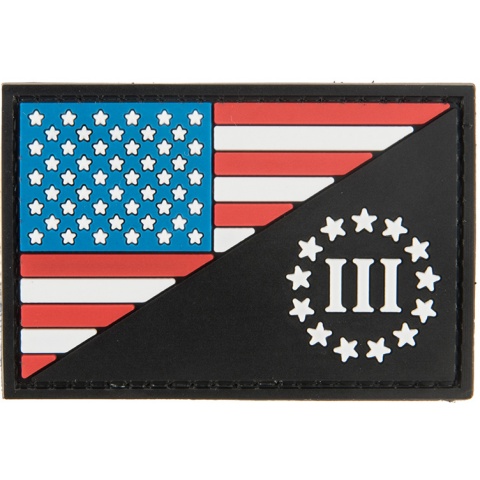 G-Force US Flag with Three Percenter PVC Morale Patch