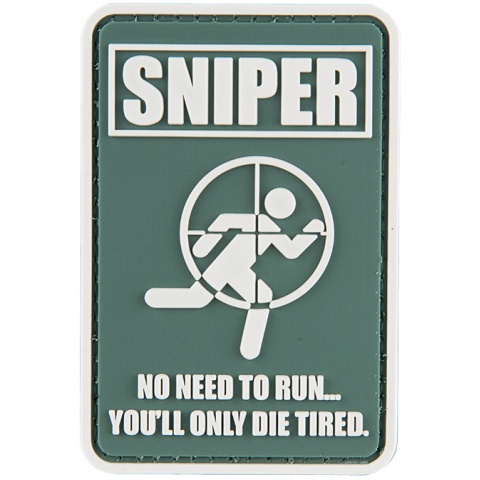 G-Force No Running Sniper Patch PVC Morale Patch