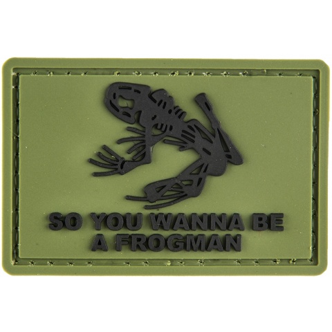 G-Force Frogman Patch PVC Morale Patch - GREEN