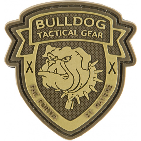 G-Force Shield Bulldog Patch PVC Morale Patch - BROWN