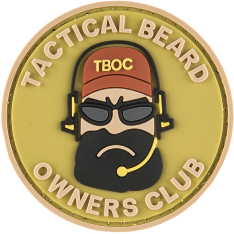 G-Force Tactical Beard Owners Club PVC Morale Patch - TAN