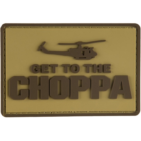 G-Force Get to the Choppa Patch PVC Morale Patch - TAN