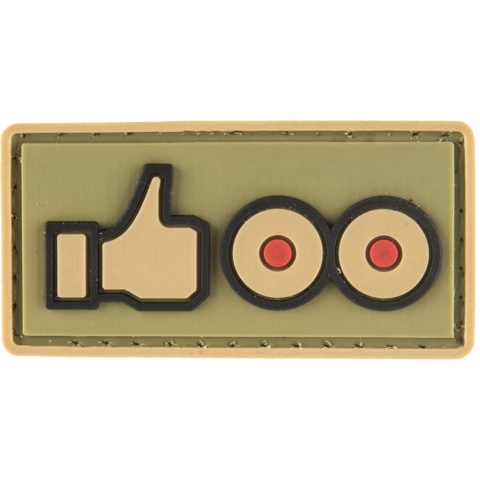 G-Force Thumbs Up Like Small PVC Morale Patch - TAN