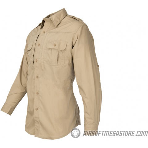 Propper Ripstop Reinforced Tactical Long-Sleeve Shirt (XX-LARGE) - KHAKI
