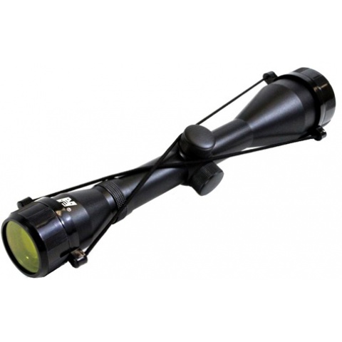 NcStar 6x42 Sniper Rifle Scope 6x Fixed Zoom w/ Ruby Lens - BLACK