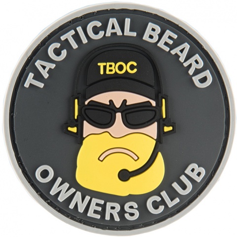 G-Force Tactical Beard Owners Club PVC Morale Patch - BLACK/YELLOW