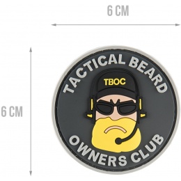 G-Force Tactical Beard Owners Club PVC Morale Patch - BLACK/YELLOW