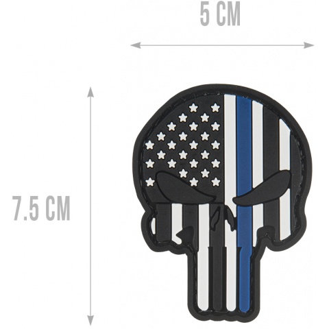 G-Force Punisher US Flag Thin Blue Line Morale Patch
