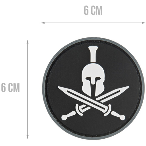 G-Force Spartan Molon Labe Round PVC Morale Patch - BLACK
