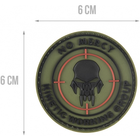 G-Force No Mercy Round PVC Morale Patch - OD GREEN