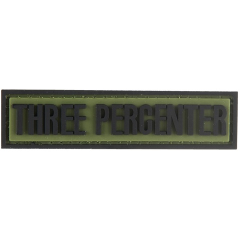 G-Force Three Perecenter PVC Morale Patch - OD GREEN