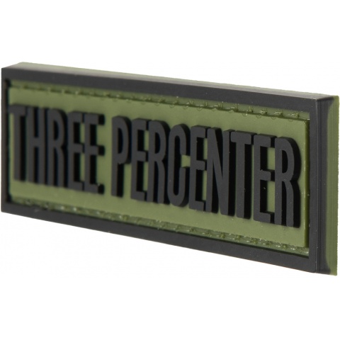 G-Force Three Perecenter PVC Morale Patch - OD GREEN