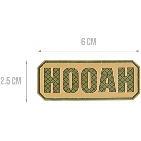 G-Force HOOAH PVC Morale Patch - OD GREEN