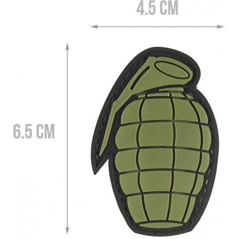 G-Force Grenade PVC Morale Patch - OD GREEN