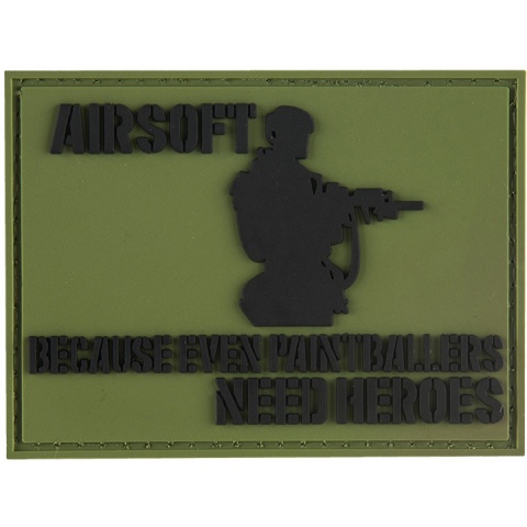 G-Force Even Paintballers Need Heroes Morale Patch - OD GREEN