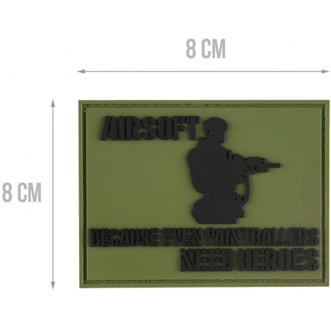 G-Force Even Paintballers Need Heroes Morale Patch - OD GREEN