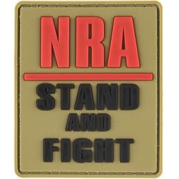 G-Force NRA Stand and Fight PVC Morale Patch - TAN