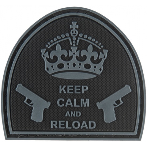 G-Force Keep Calm and Reload PVC Morale Patch - BLACK