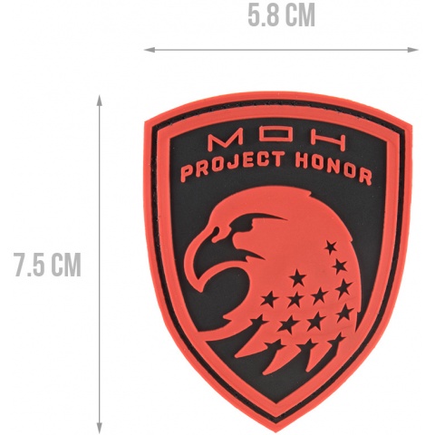 G-Force Eagle USA Project Honor PVC Morale Patch - RED