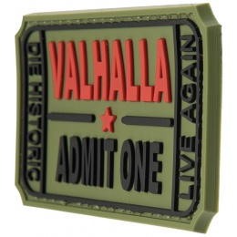 G-Force Valhalla Admit One PVC Morale Patch - OD GREEN
