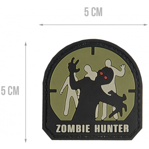 G-Force Zombie Hunter PVC Morale Patch - (Small) OD GREEN