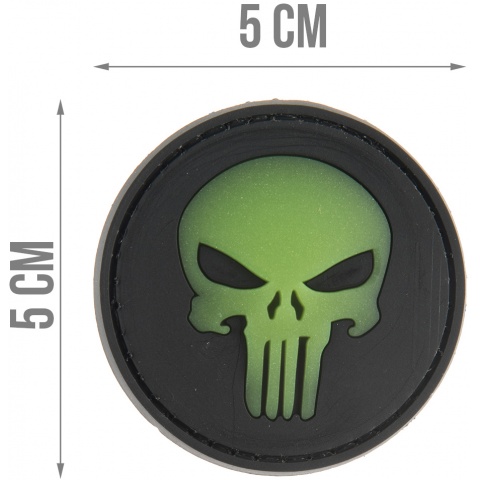 G-Force Round Punisher Glow-In-The-Dark PVC Morale Patch