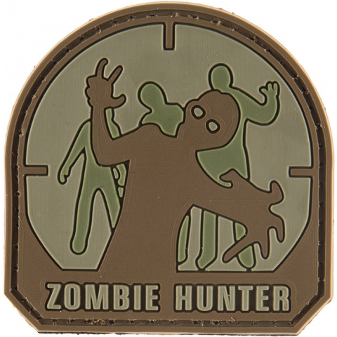 G-Force Zombie Hunter PVC Morale Patch - (Small) BROWN