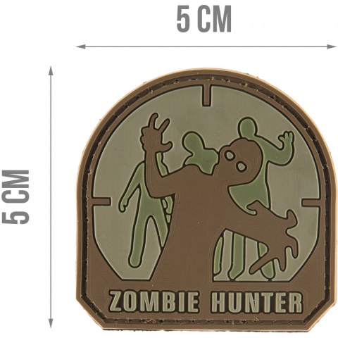 G-Force Zombie Hunter PVC Morale Patch - (Small) BROWN