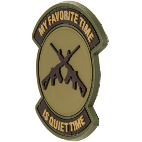 G-Force My Favorite Time is Quiet Time PVC Morale Patch - TAN