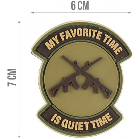 G-Force My Favorite Time is Quiet Time PVC Morale Patch - TAN