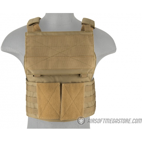 Lancer Tactical Buckle Up Version Airsoft Plate Carrier - TAN