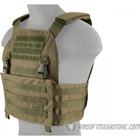 Lancer Tactical Buckle Up Version Airsoft Plate Carrier - OD GREEN