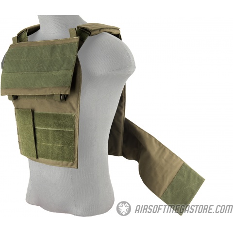 Lancer Tactical Buckle Up Version Airsoft Plate Carrier - OD GREEN