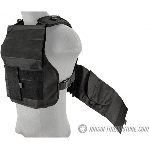 Lancer Tactical Battle 1000D Nylon MOLLE Tactical Vest - BLACK
